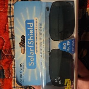 Solar Shield Polarized Clip-On Sunglasses 52 Rec 19